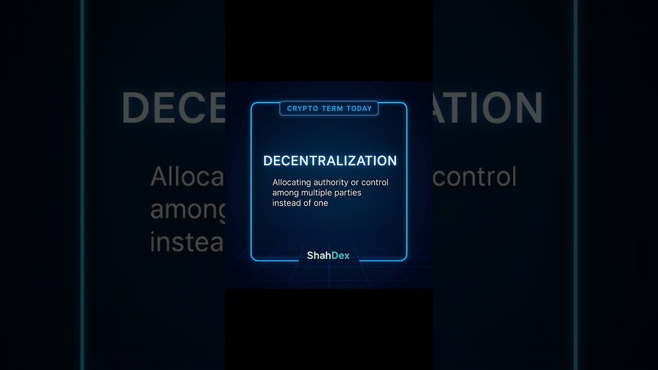 ( DAY - 9 )CRYPTO TERM TODAY:- DECENTRALIZATION🔥