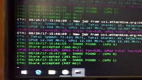 Mining Rig 6 GPU Asus GTX 1050ti 74MH/s Ethereum Without Overclocking