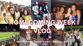 HOMECOMING WEEK VLOG: spirit days, hoco court, dance, etc