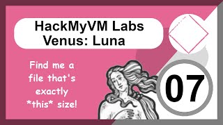 HackMyVM - Venus CTF labs - Level 7: Luna - Linux File Size Search
