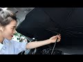 Foldable Car Front Windshield Sunshade Umbrella 2020 — Install in 3 Seconds