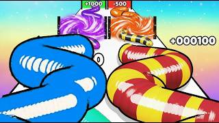 WORM RUN! 🐍 GUMMY WORM GO! Top Android Game! Max Level 558 562 screenshot 4