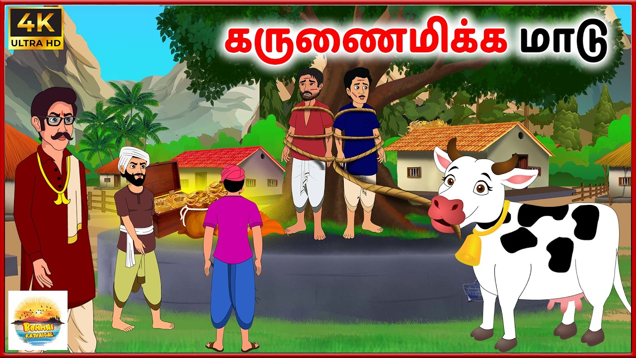 கருணைமிக்க மாடு - Tamil moral stories - Tamil Kathai - Bommai Kathaigal