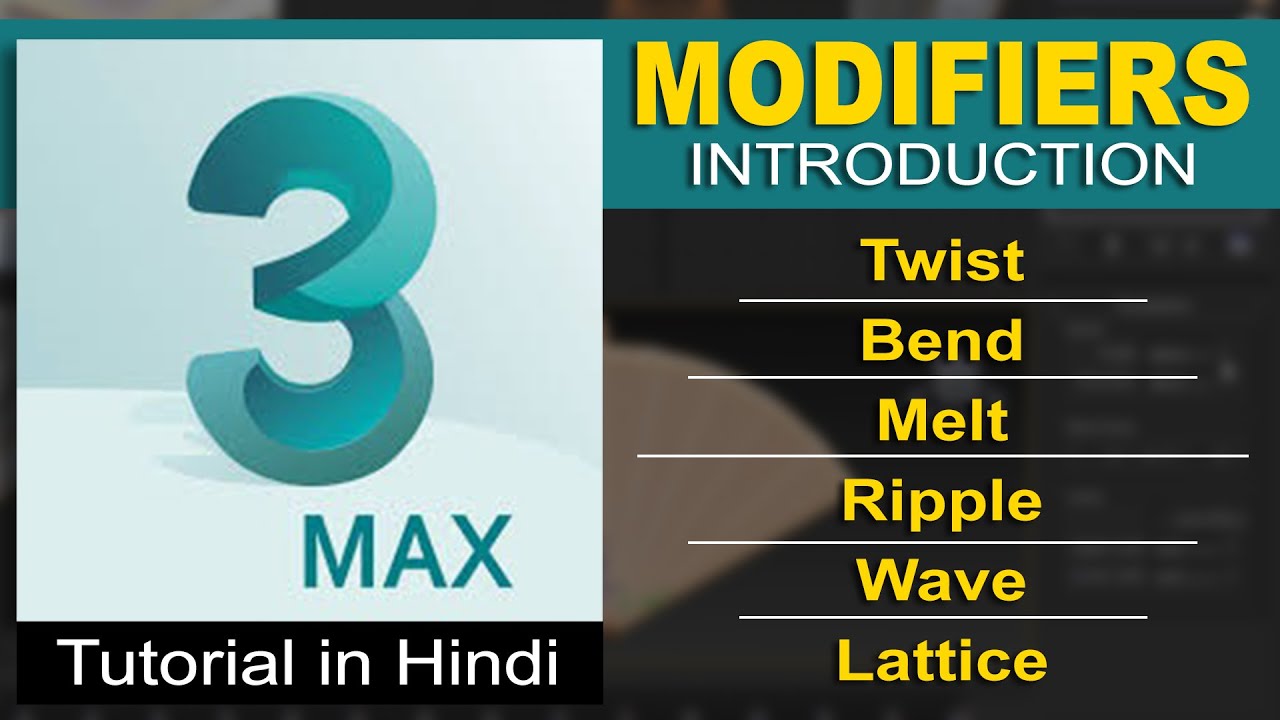 3Ds Max Modifiers Introduction | 3Ds Max Tutorial in Hindi Basic ...