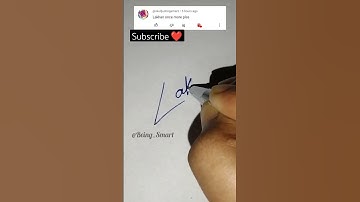 Write your name in Comments|Lakhan Done!#ytshort #challenges #namesignature #caligraphy
