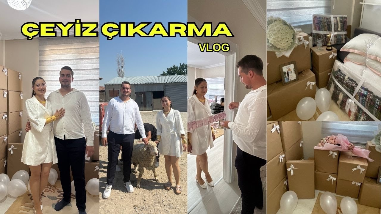EVİMİZE YERLEŞİYORUZ PART3! Çeyiz çıkarma, koç hediyesi, damat kapama