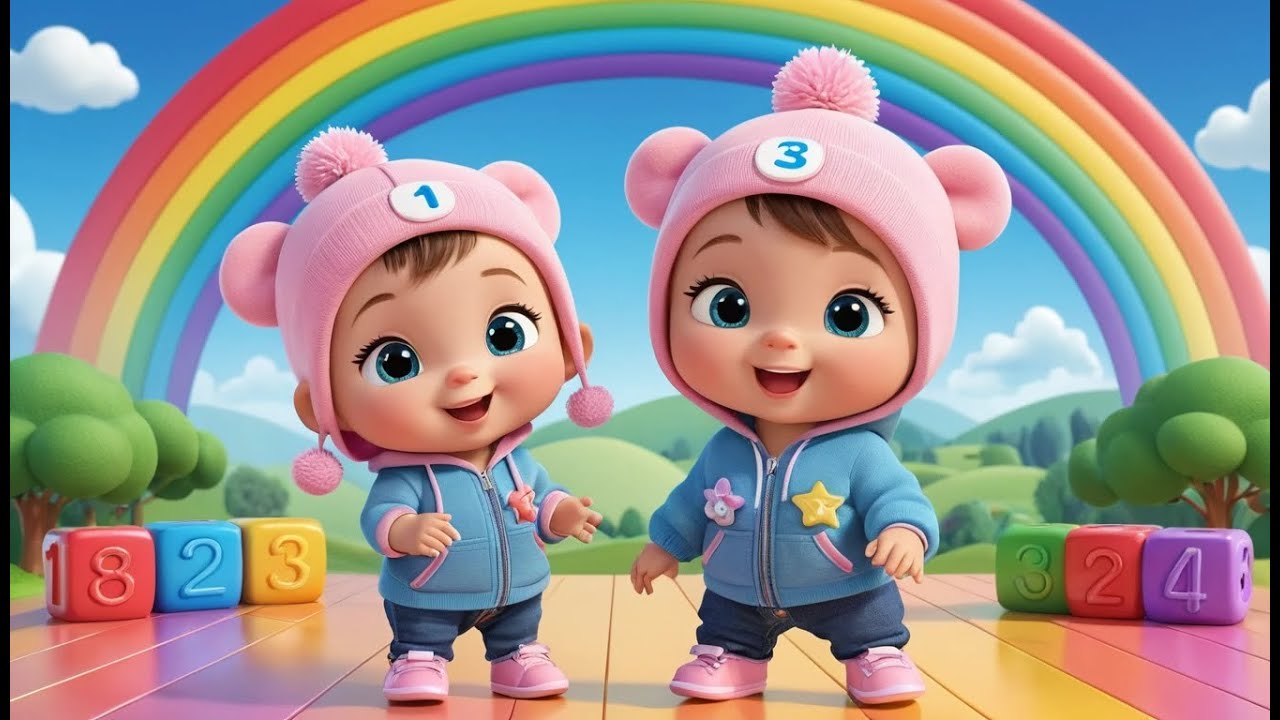 Rainbow Numbers Learning | Fun Colors & Counting Nursery Rhyme for Kids | Baby Learning Song