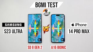 Samsung S23 Ultra vs iPhone 14 Pro Max Pubg Test, Heating and Battery Test | Shocking Results 😱