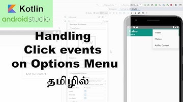 Handling Click events on Options Menu - Android Studio