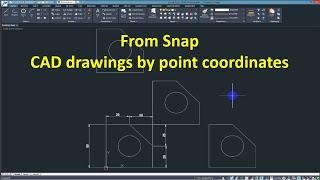 PROGECAD TUTORIALS | From Snap - CAD drawings by point corrdinates in progeCAD and AutoCAD