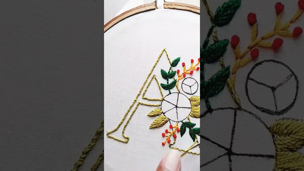 Alphabet embroidery for each letter! 