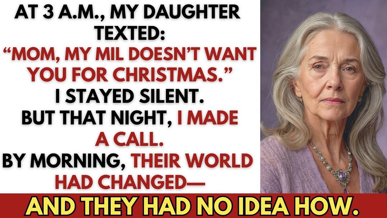 “Mom, My MIL Doesn’t Want You for Christmas,” My Daughter Said—The Next Day, They Got a Surprise…