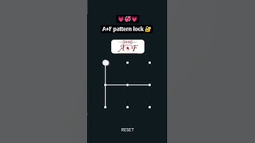 A F pattern lock #shorts #viral