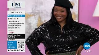Curations x Debbie Denmon ButtonDown Sequin Shirt