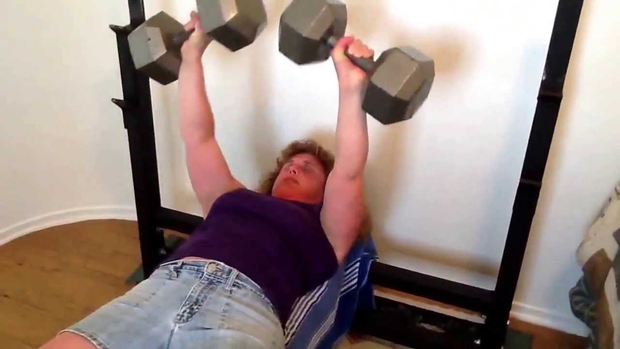 60 Pound Dumbbell Bench Press By Female YouTube 60 Pound Dumbbell Bench Press By Female YouTube