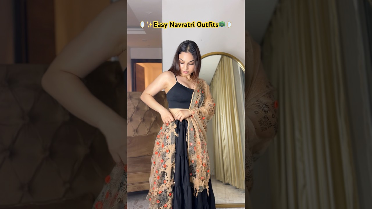 Navratri outfit hacks when you do nit have ghagra choli🥰✨would you try these? 