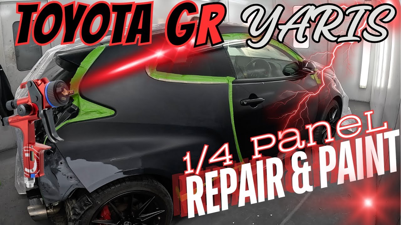 Painting a DAMAGED Toyota GR Yaris, 3rd Time Lucky 👌 !!! - YouTube