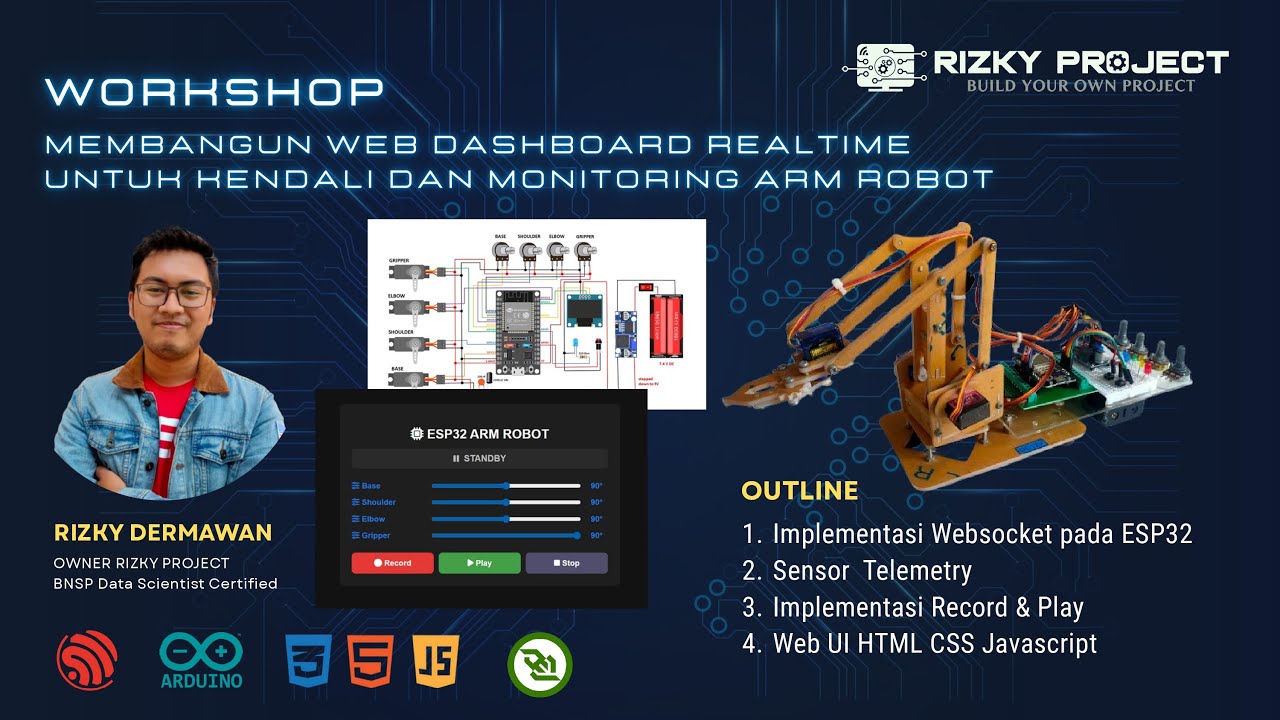 [WORKSHOP] MEMBANGUN WEB DASHBOARD UNTUK KENDALI DAN MONITORING ARM ROBOT