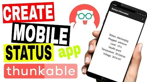 Thunkable tutorial hindi | Create Mobile Status Charging App | Infomania Talk