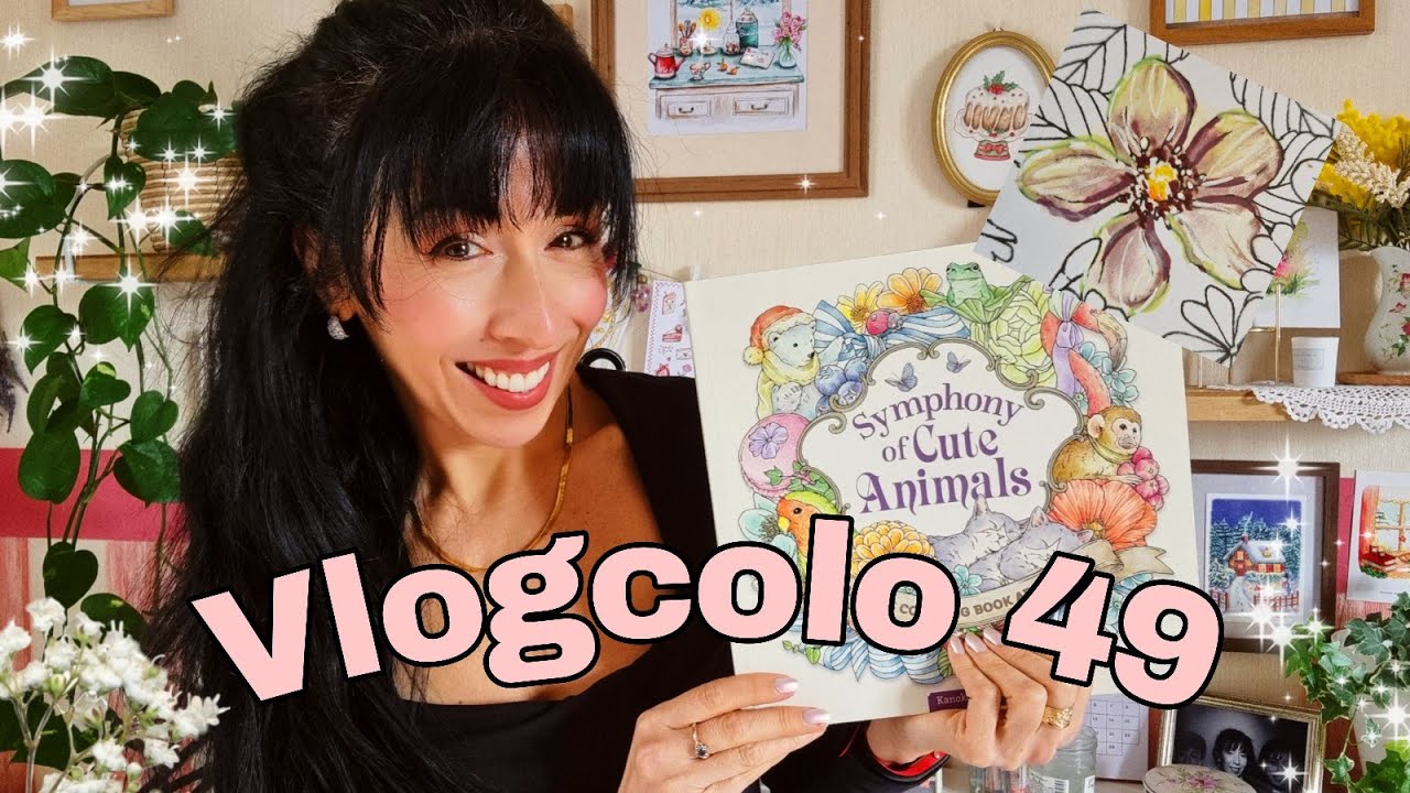 Vlogart 49: Aquarelle,  colo et cuisine avec Elyna ✨️🖌🪻🌈🐞 #vlogart #coloriageadulte 