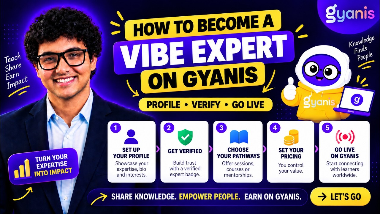 How to Become a Vibe Expert on gyanis | Complete Profile, Get Verified & Go Live #gyanis #vibeexpert