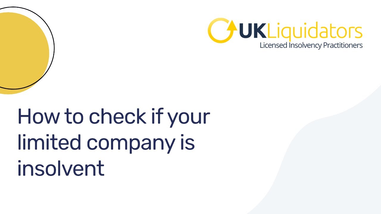 How to check if your limited company is insolvent