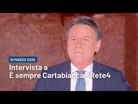 Video Intervista a È sempre Cartabianca | 10/3/2026