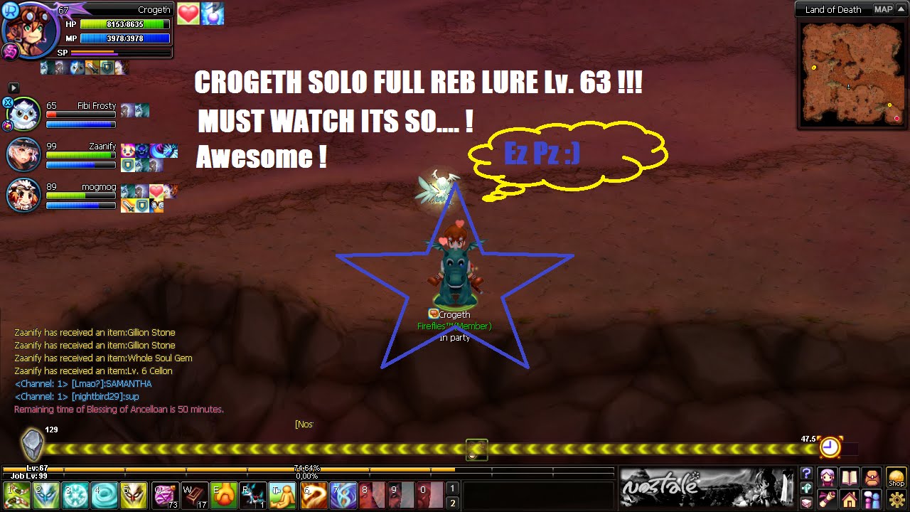 [Nostale UK] Soloing reborn LOD as Lv. 63 Archer!! Its HOT!