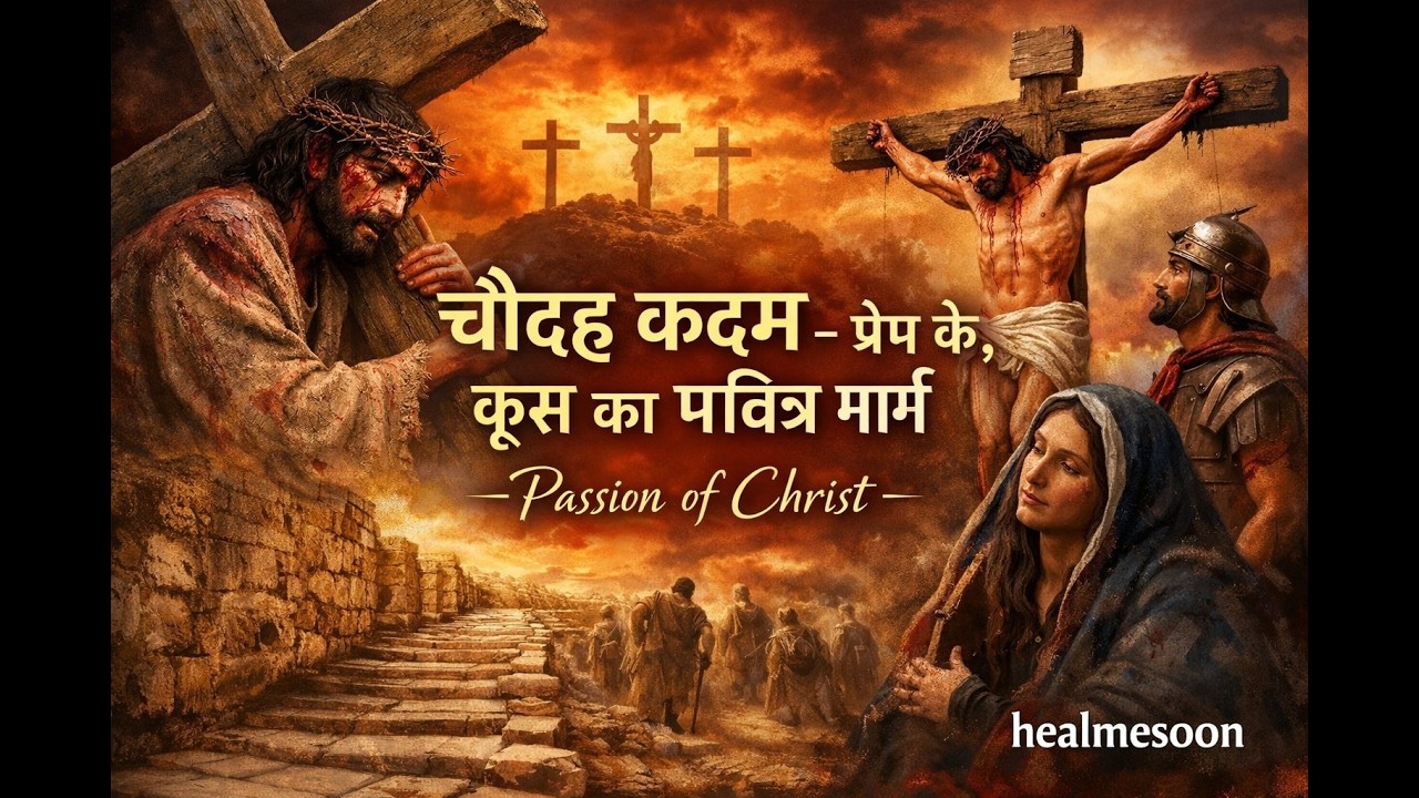 ✝️ चौदह कदम –  प्रेम के  , क्रूस का पवित्र मार्ग | Lenten Hindi Chant | 14 stations (way of cross)