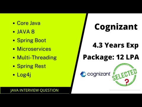 Newest interview of Cognizant on Java