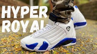 BETTER THAN I THOUGHT! JORDAN 14 HYPER ROYAL REVIEW & ON FOOT