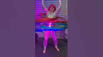 Human Rainbow Slinky! #hulahoop #circus #hooper #rainbow