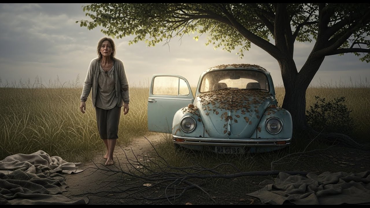 MÃE ABANDONADA ENCONTRA FUSCA ABANDONADO NA BEIRA DO MATO   O QUE ELA ACHOU LÁ DENTOU MUDOU TUDO