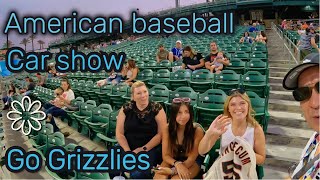 2]CAR SHOW * BEAUTIFUL girls BASEBALL 🇺🇸 🇲🇽 #grizzlies #baseball #fresno #carshow #giants #lowrider
