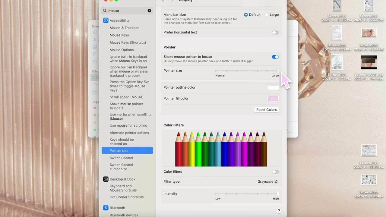 How to change your mouse cursor on a MAC