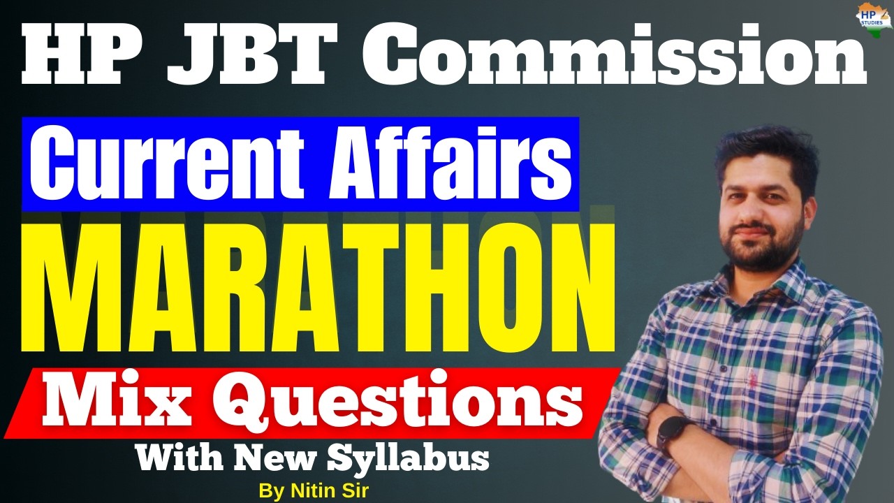 HP JBT Commission 2026 | Current Affairs | Marathon | Revision Series 
