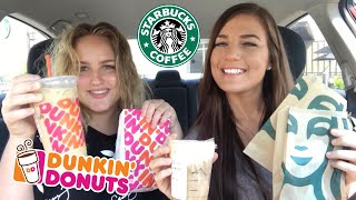 Starbucks VS Dunkin Donuts Fall Pumpkin Items