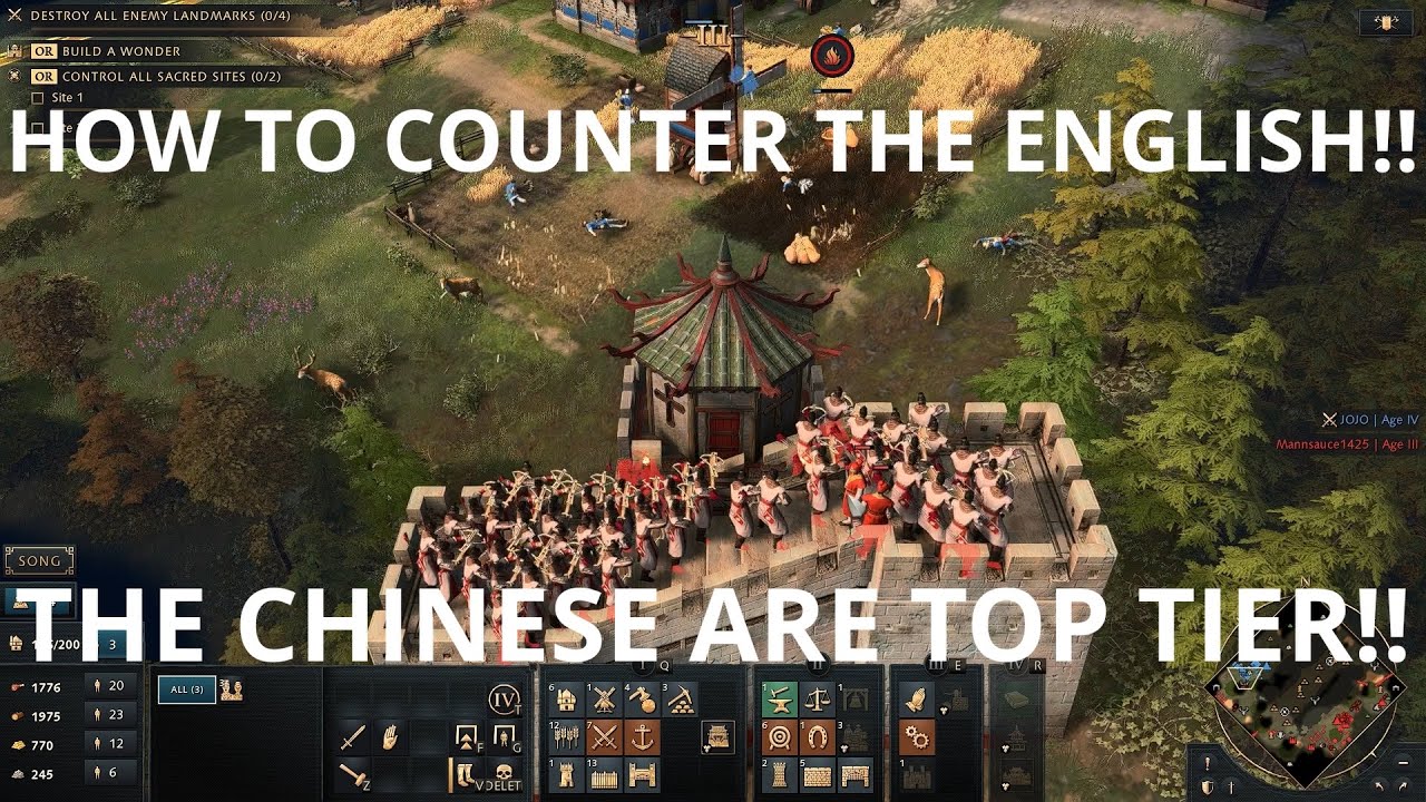 AOE4 HOW TO COUNTER THE ENGLISH FOR BEGINNERS! CHINESE GAMEPLAY YouTube
