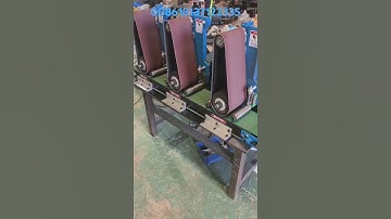 Three station head belt sanding machine#hardware parts deburring #iron derusting polishing machine