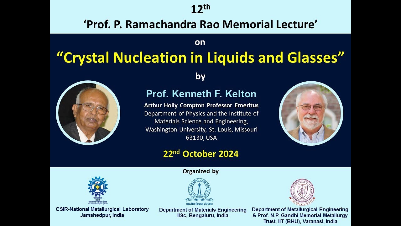 Prof P Ramachandra Rao Memorial Lecture October 2024 - YouTube