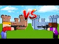 ЗАМОК ИЗ ЛЬДА VS ЗАМОК ИЗ ОГНЯ В МАЙНКРАФТ 100% ТРОЛЛИНГ ЛОВУШКА MINECRAFT