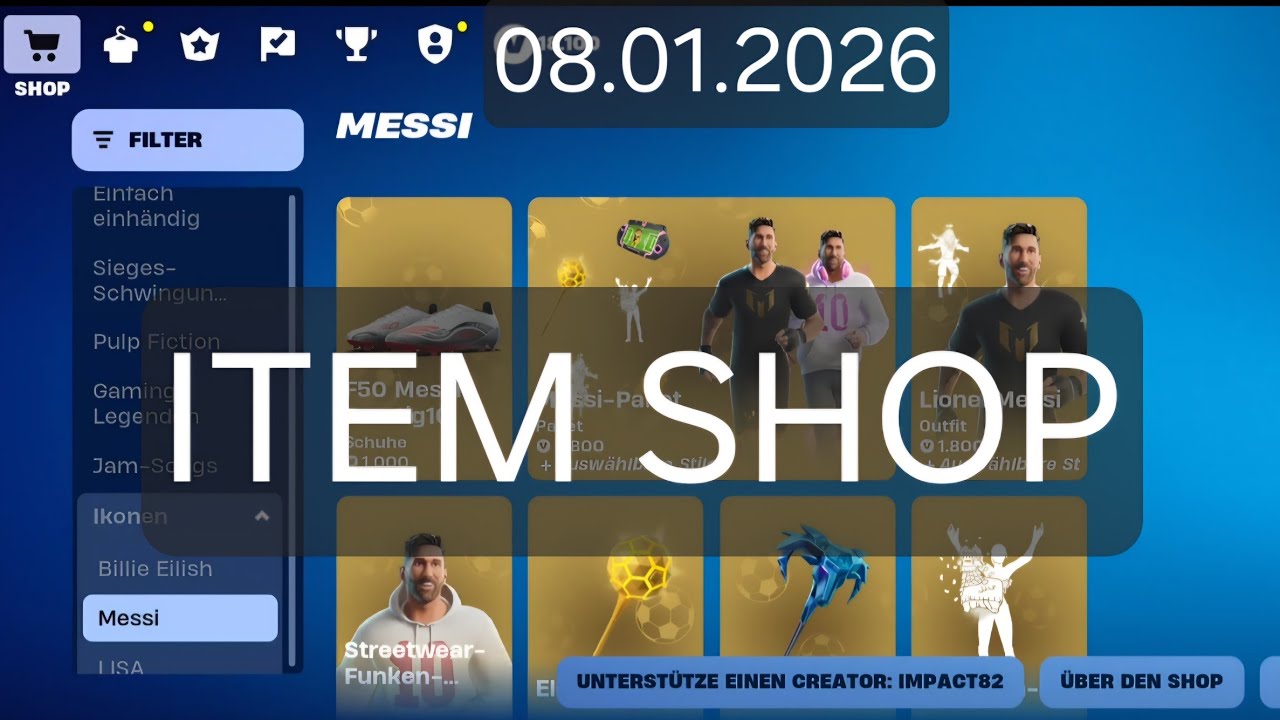 FORTNITE Daily Item Shop 08.01.2026 deutsch NEU
