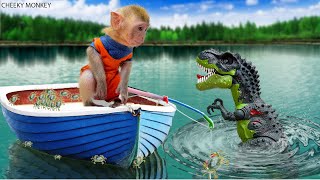 Little monkeys clean the house, go crab fishing - punish dinosaurs, protect the water environment