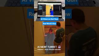 AI vision nerf added in our Anti-Intruder system 🤖 #fll #lego #robotics #markrober #crunchlabs