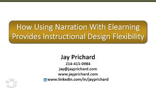 Using Narration With Elearning Provides Instructional Design Flexibility