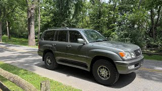 2002 Lexus LX470 Land Cruiser River rock green on gray interior 