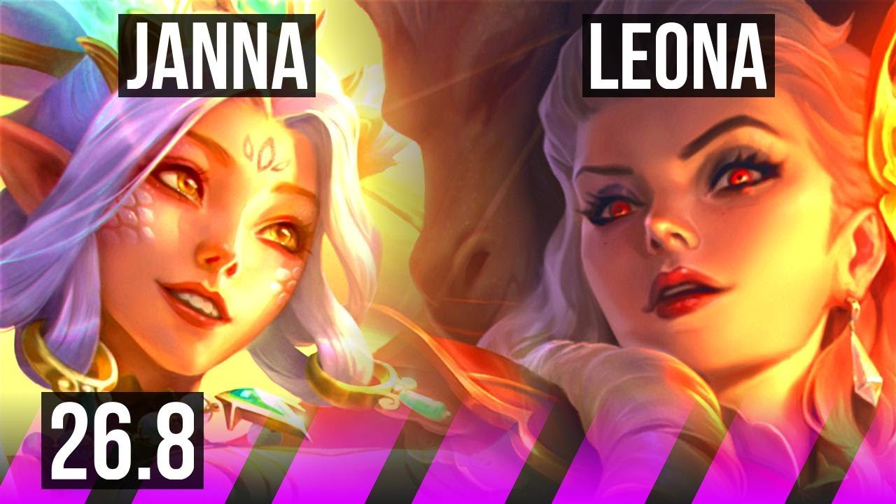 Watch Janna & Corki carry their team against Leona & Twitch in Master elo! 
Highlights: 13K damage to champions. 
Learn what runes to use, what items to build, understand how to lane, teamfight, and outplay your opponents as #Janna. 
/// #LeagueOfLegends high elo replay 
 
Thank you for watching! 
Did you learn something new? Share it in the comments! 
If you liked this video, please leave a thumbs up, if you disliked it, be sure to give me feedback in the comments. I appreciate your support! 
 
~~~| DOMISUMREPLAY |~~~ 
High elo replays for every role and champion. Improve your gameplay. Many uploads per day. 
 
~~~| WATCH MORE |~~~ 
Janna channel: https://www.youtube.com/channel/UCh_SYYJMw0TKqj5X2Xq15Eg?sub_confirmation=1 
 
More replays of: 
- Janna vs Leona: https://www.youtube.com/playlist?list=PLroGV0y-FAaEDMo7HYLjLnr0OV4hfTYxB 
- Janna with Corki: https://www.youtube.com/playlist?list=PLroGV0y-FAaGJSGAHmnd_NXoo15B5l4DI 
- Janna SUPPORT: https://www.youtube.com/playlist?list=PLroGV0y-FAaEZSgwA_331TLpiYl3Sczyc 
 
~~~| MATCH INFO |~~~ 
GAME TYPE: Ranked Solo/Duo 5v5 
REGION: EUW 
AVERAGE RANK: Master 
SEASON: Season 2026 
PATCH: 26.8 
 
~~~| SPECTATED PLAYER |~~~ 
CHAMPION: Janna 
SKIN: Guardian of the Sands Janna (Rose Quartz) 
RANK: Master 
RIOT ID: Floraka # 9015 
OP.GG: https://op.gg/summoners/euw/Floraka-9015 
RUNES: SORCERY - Summon Aery, Manaflow Band, Celerity, Scorch; RESOLVE - Font Of Life, Revitalize (Adaptive Force + Movement Speed + Health Scaling) 
 
~~~| OPPONENT |~~~ 
CHAMPION: Leona 
SKIN: High Noon Leona 
RANK: Master 
RUNES: RESOLVE - Aftershock, Font Of Life, Bone Plating, Unflinching; INSPIRATION - Cosmic Insight, Magical Footwear (Ability Haste + Health Scaling + Health Scaling) 
 
I am not one of the summoners playing in the matches uploaded to this channel, so I am unfortunately unable to answer questions about decisions made by the summoners in the game. 
 
played at 2026-04-17 21|10|17 (CEST); rec on sd-lemon at 2026-04-22 14|04|04 (CEST); mtdt at 2026-04-22 14|44|08 (CEST); EUW-7823815785-SUPPORT-BLUE