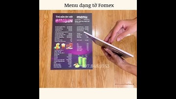 Menu Fomex cho nhà hàng, quán cafe, spa ...