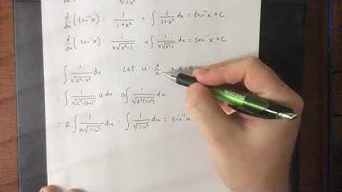 Integrals that result in inverse trigonometric functions
