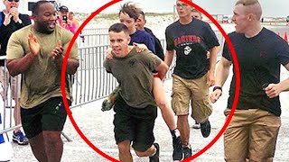 The marine soldier put a disabled boy on his back, ran with him on and led him to the finish line by REAL FACTS 1,803 views 7 months ago 5 minutes, 22 seconds